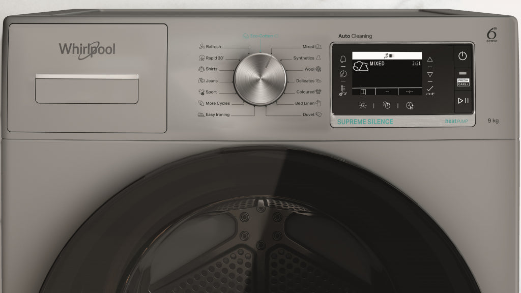 Dryer Whirlpool W7 D93SB EE DRYER*** , 9 kg, E , Silver