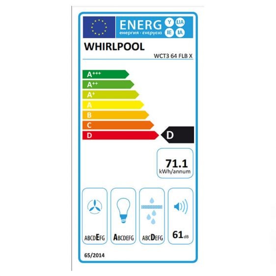 Built-in cooker hood WHIRLPOOL WCT3 64F LBX