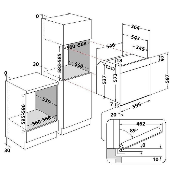 Built-in oven Whirlpool WOI98MPT2SBA , 73 , A , Pyrolysis , Sensory