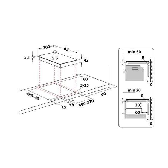 Built-in hob Whirlpool WRD 6030 B