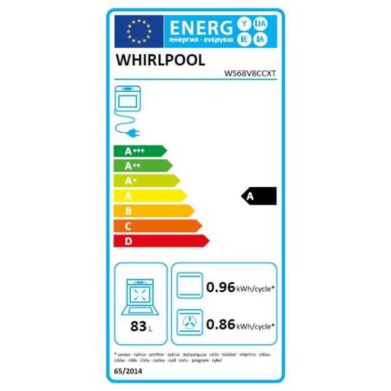 Cooker (electric) Whirlpool WS68V8CCXT***, INOX, Ceramic