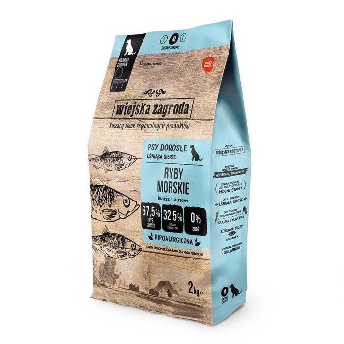 WIEJSKA ZAGRODA Marine Fish M - dry dog food - 2kg