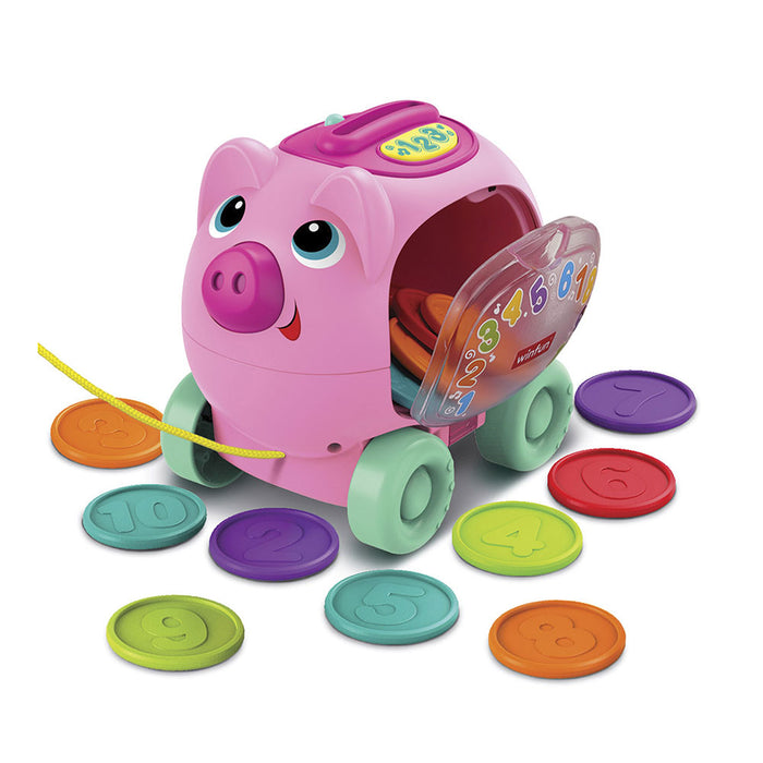 WinFun Musical Toy - Pull-along Piggy Bank
