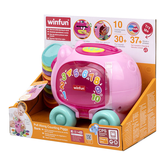 WinFun Musical Toy - Pull-along Piggy Bank