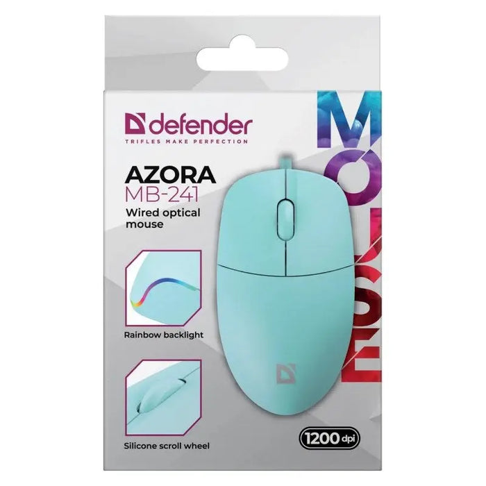 WIRED MOUSE DEFENDER AZORA MB-241 RF MINT 1200dpi 3P - MicePER-MYS<<<Input / Output DevicesPER<<<ActionPL