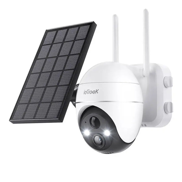 Wireless 5MP WiFi outdoor camera ieGeek ZS-GX4S white with solar panel - IP cameras<<<Smart Home<<<InnproXML