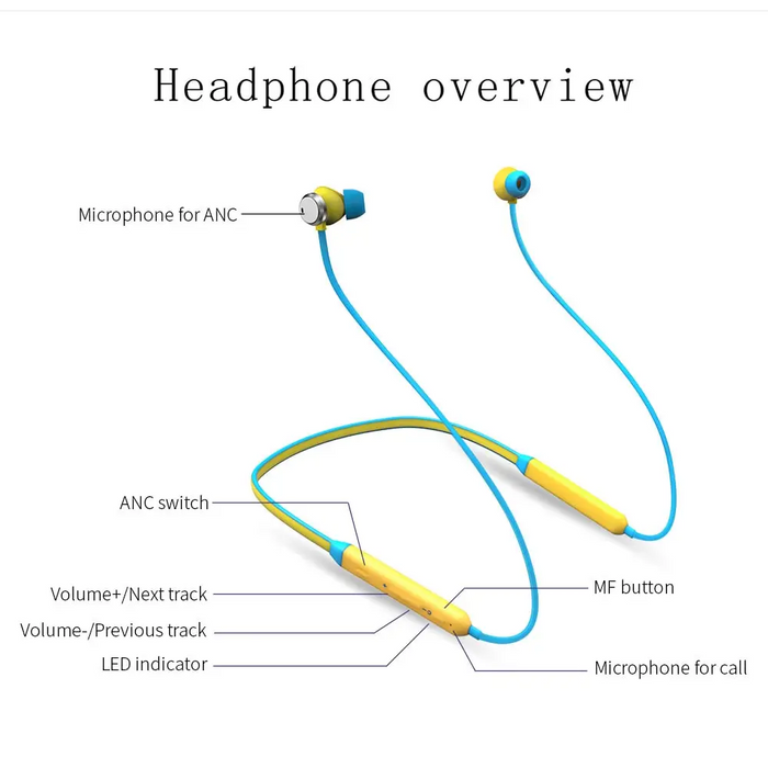 Wireless Bluetooth 4.2 Bluedio TN Headset with Grip to the Neck - Wireless Earphones