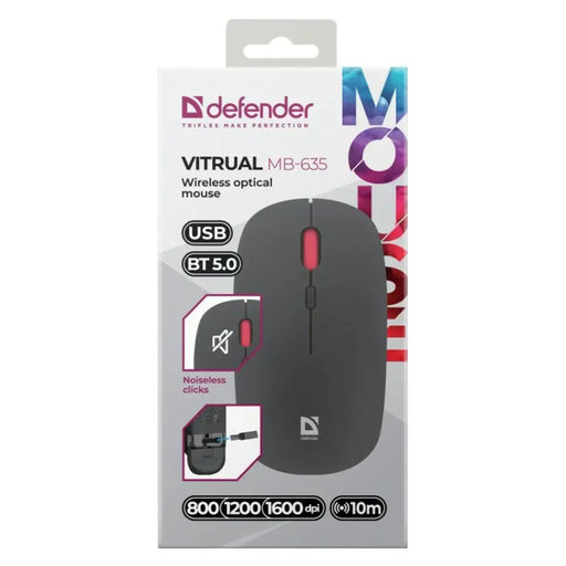 Wireless Bluetooth Mouse Defender VITRUAL MB-635 Black 1600 dpi - Мишки & Mouse<<<Електроника Периферни и резервни