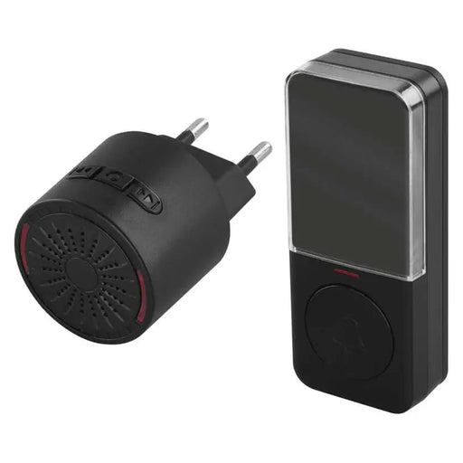WIRELESS DOORBELL 220V BLACK COMPACT EMOS - Звънци<<<Електроматериали<<<Строителни