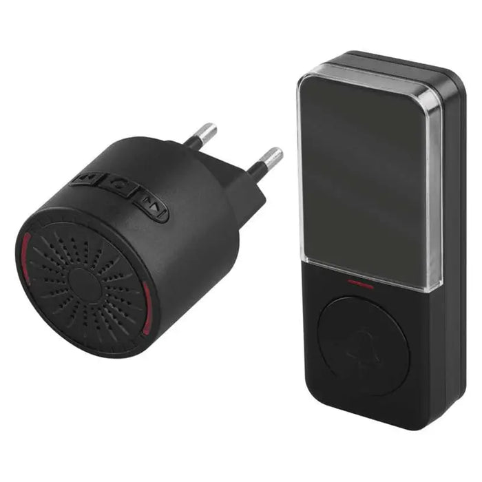 WIRELESS DOORBELL 220V BLACK COMPACT EMOS - Звънци<<<Електроматериали<<<Строителни