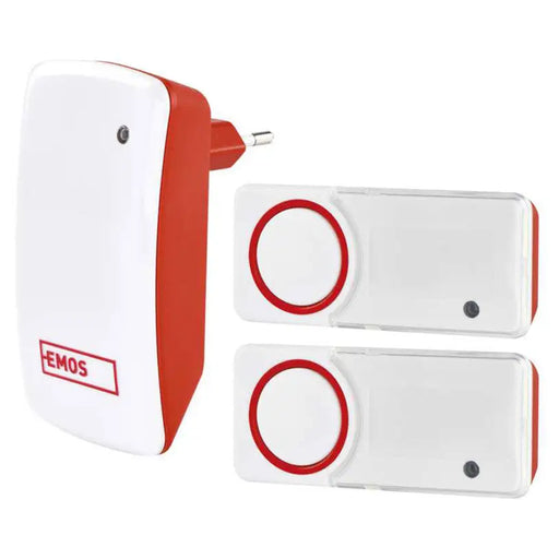 WIRELESS DOORBELL WITH 2 KINETIC BUTTONS 220V EMOS P5750.2T - Звънци<<<Електроматериали<<<Строителни