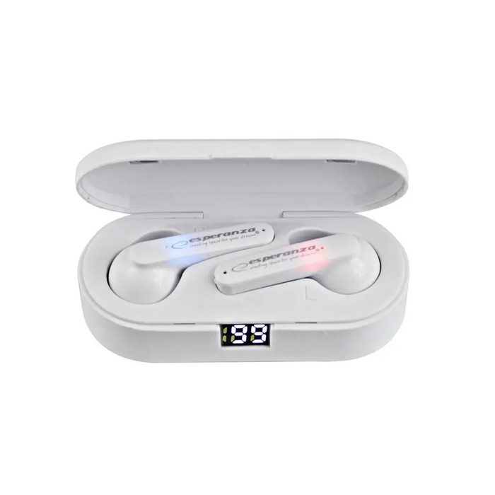 Wireless Earphones with Charging Case Esperanza EH230W White - Bluetooth headsetsAKG-SBL<<<GSM