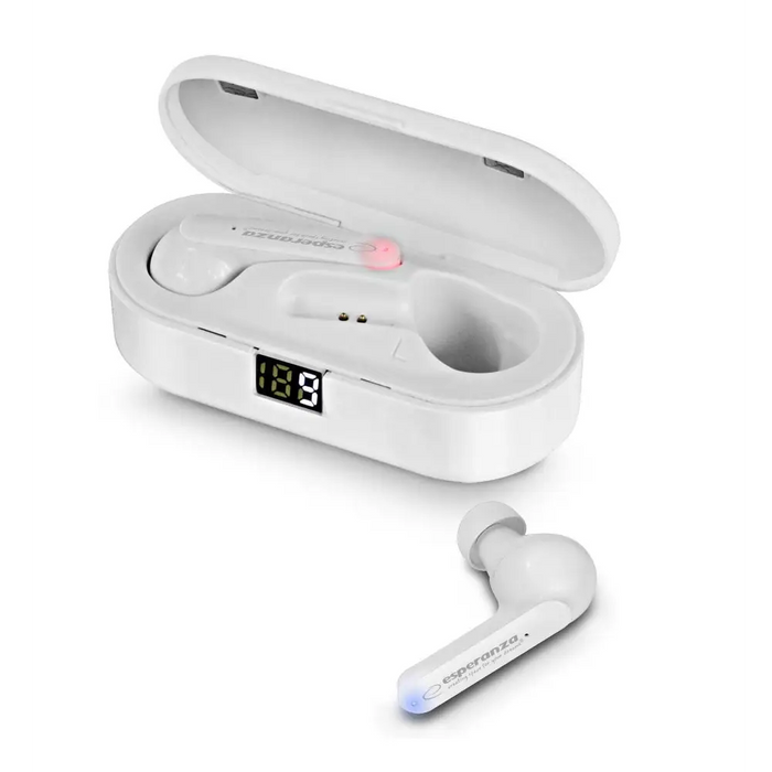 Wireless Earphones with Charging Case Esperanza EH230W White - Bluetooth headsetsAKG-SBL<<<GSM