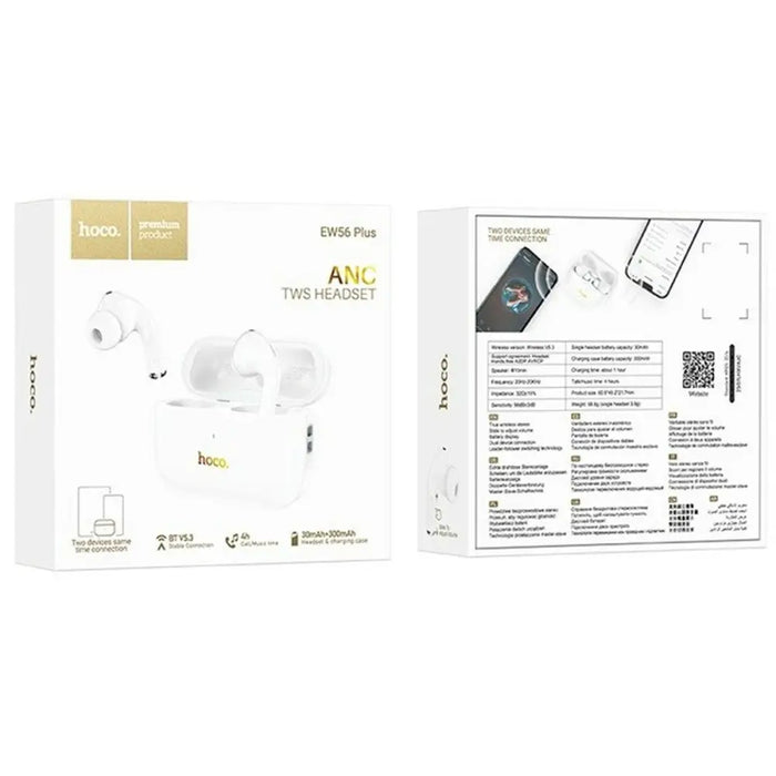 Wireless Earphones with Charging Case Hoco EW56 Plus Generoso White - Микрофони и слушалки<<<Електроника Периферни и
