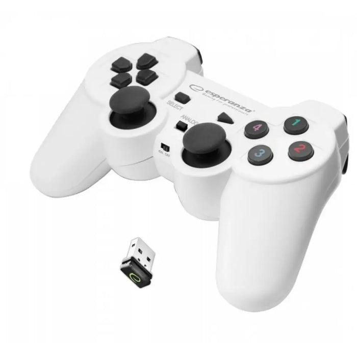 Wireless Gaming Controller Esperanza Gladiator GX600 USB 2.0 White PC PlayStation 3 - Аксесоари за