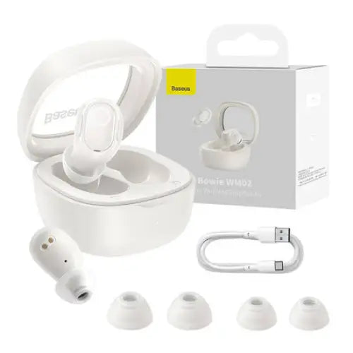 Wireless headphones Baseus Bowie WM02 TWS Bluetooth 5.0 (white)
