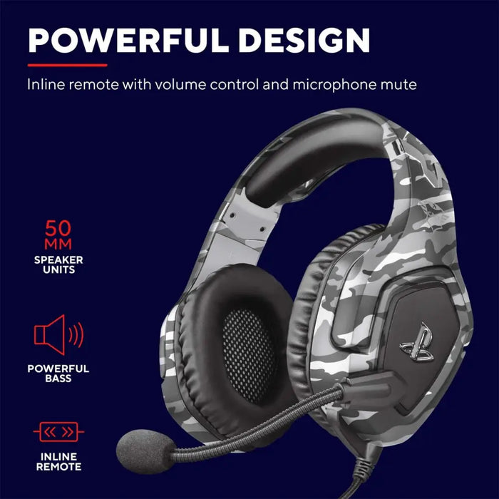 Wireless Headphones Trust 23531 GXT488 Grey - Електроника Игри<<<Компютри| Електроника<<<BigBuy&&&Аксесоари за