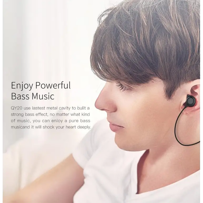 Wireless Headset Blue Bluetooth Headset QCY QY20 IPX5 Waterproof