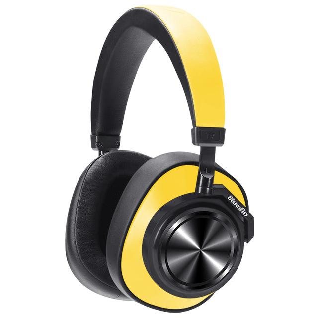 Wireless headset with Bluetooth Bluedio T7 with facial recognition - yellow - Wireless Earphones and Headphones