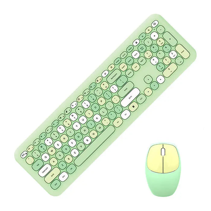 Wireless keyboard + mouse set MOFII 666 2.4G (Green) - Sets<<<Keyboards<<<Gaming<<<InnproXML