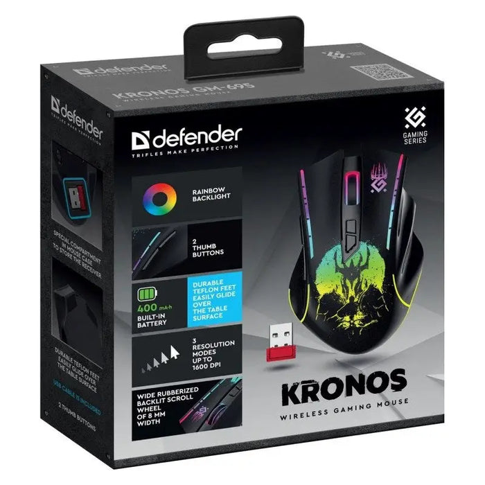 WIRELESS MOUSE DEFENDER KRONOS GM-695 RF 1600DPI 7P - Gaming mouseGAM-MYS<<<PC GamingGAM<<<ActionPL
