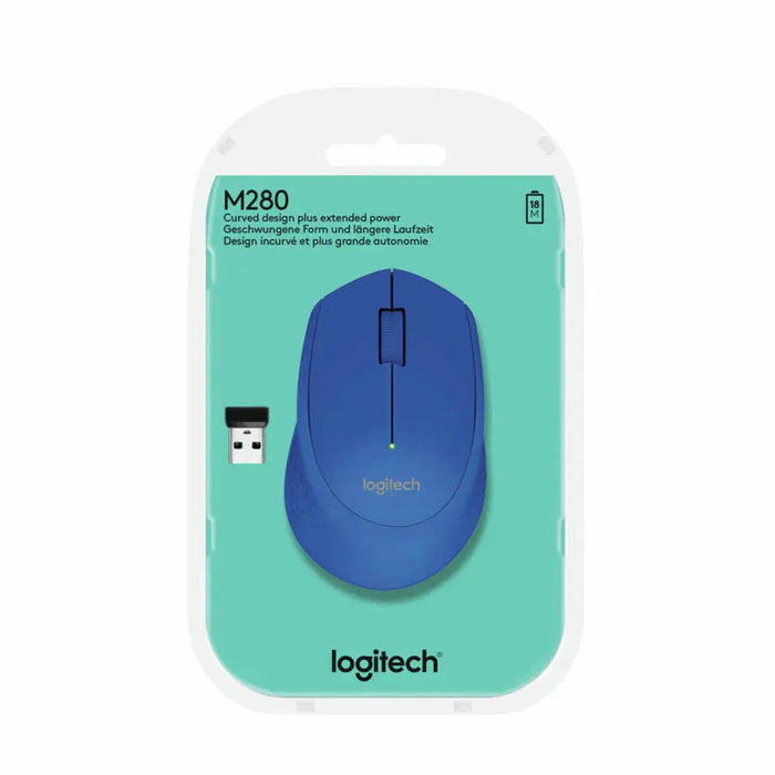 Wireless Mouse Logitech M280 Blue - Електроника Периферни и резервни части<<<Компютри| Електроника<<<BigBuy&&&Мишки &