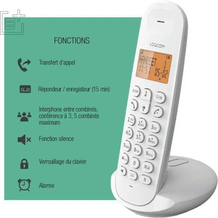 Wireless Phone Logicom DECT ILOA 155T SOLO White - Електроника Телефони и таблети<<<Компютри|