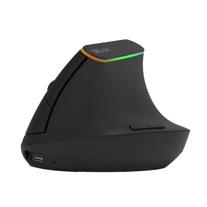 Wireless Vertical Mouse Delux M618DB BT4.0 + 2.4Ghz 4000DPI RGB - Vertical mice<<<Mice<<<Gaming<<<InnproXML