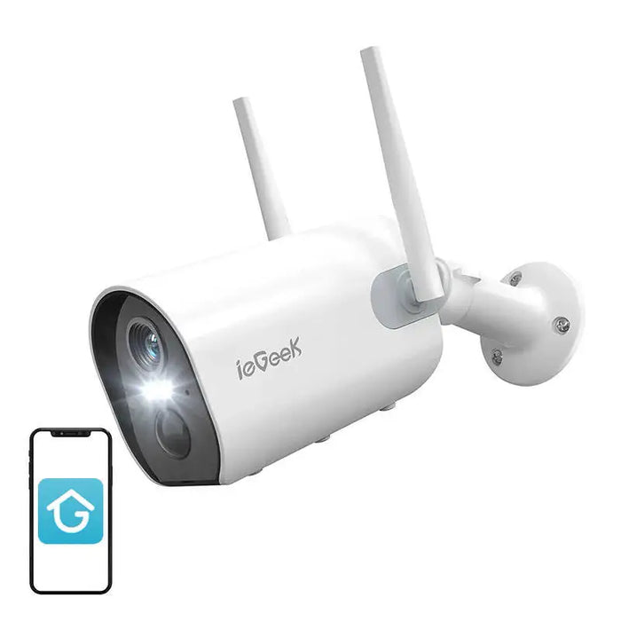 Wireless WiFi outdoor camera ieGeek ZS-GX2S white 5200mAh - IP cameras<<<Smart Home<<<InnproXML