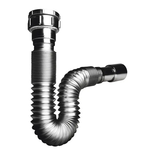 WIRQUIN CORRUGATED CONNECTION FOR SIPHON - CHROME 40/50 WIRQUIN - Сифони и фитинги за умивалник<<<Санитарна керамика и