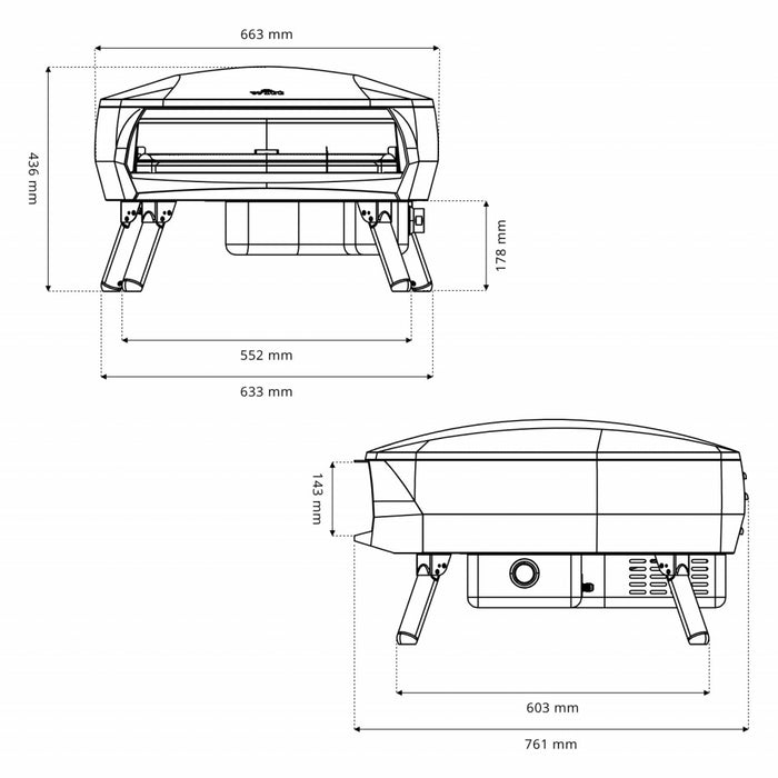 Pizza oven Witt ETNA Rotante Mat Graphite