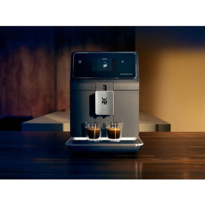 Coffee machine WMF PERFECTION 860 CP853D15 2000.00 ml, AUTOMATIC CAPPUCCINO SYSTEM, 15.00 bar, GROUND COFFEE OPTION, BLACK