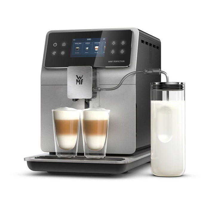 Coffee machine WMF PERFECTION 760 CP823A10 2000.00 ml, AUTOMATIC CAPPUCCINO SYSTEM, 15.00 bar, GROUND COFFEE OPTION, GRAY/BLACK