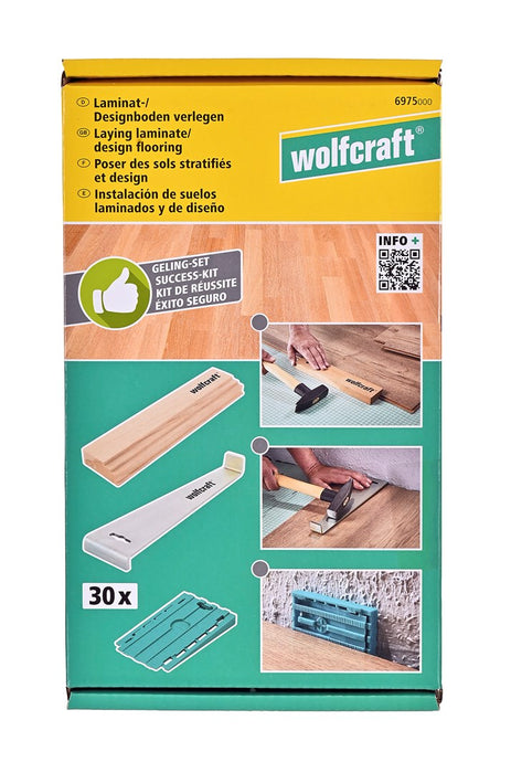 Laminate and design flooring installation set Wolfcraft 6975000 32 Pieces