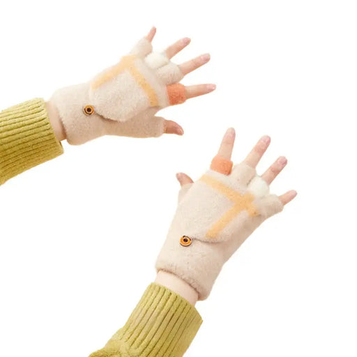 Women’s/children’s winter phone gloves - white - Cycling gloves<<<HurtelXML