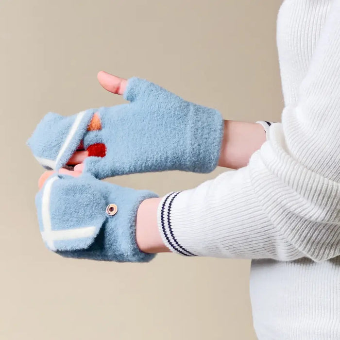 Women’s/children’s winter telephone gloves - blue - Cycling gloves<<<HurtelXML