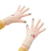 Women’s winter telephone gloves with a snowman and a Christmas tree - beige - Cycling gloves<<<HurtelXML