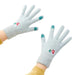 Women’s winter telephone gloves with a snowman and a Christmas tree - green - Cycling gloves<<<HurtelXML