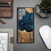 Wood and resin case for Samsung Galaxy S23 Ultra Bewood Unique Neptune - navy blue and black - Cell phone cases