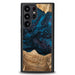 Wood and resin case for Samsung Galaxy S23 Ultra Bewood Unique Neptune - navy blue and black - Cell phone cases