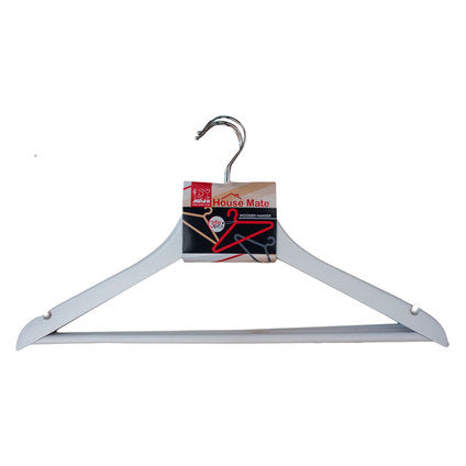 WOODEN CLOTHES HANGERS 3PCS HORECANO (P 66/WHITE) - Продукти за съхранение и организация на дрехи<<<Домашни