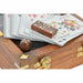 Wooden Game DKD Home Decor Sheesham Brown Golden 17 x 17 x 5,5 cm 4 Pieces - Декорация и Осветление<<<Дом
