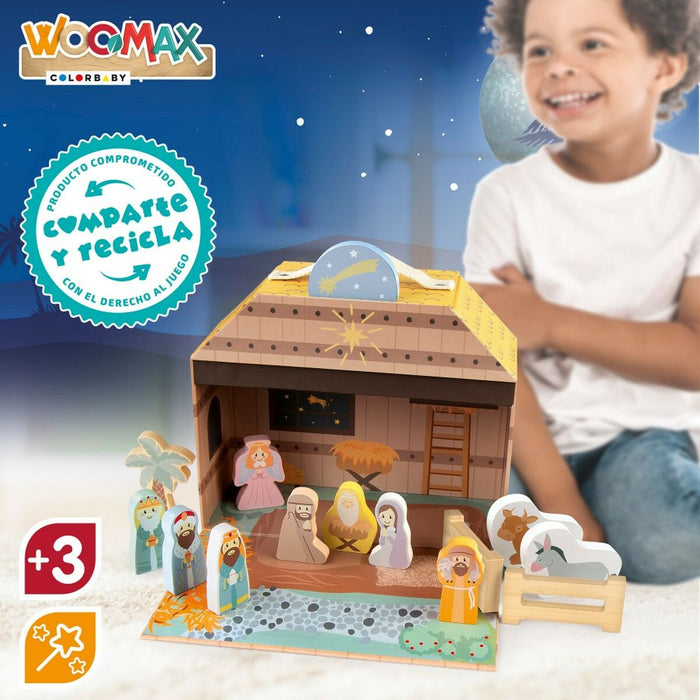 Christmas nativity set Woomax 24,5 x 20,5 x 24,5 cm (15 Pieces) (6 Units)