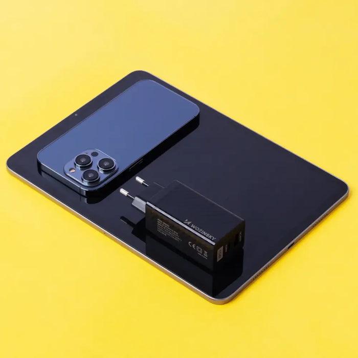 Wozinsky 65W GaN charger with USB ports USB C supports QC 3.0 PD black (WWCG01) - Cell phone USB charger<<<HurtelXML