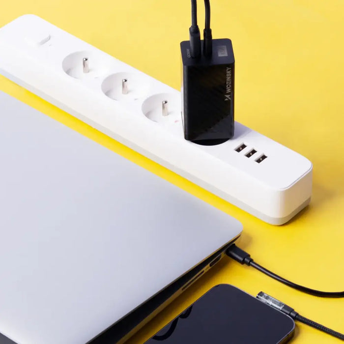 Wozinsky 65W GaN charger with USB ports USB C supports QC 3.0 PD black (WWCG01) - Cell phone USB charger<<<HurtelXML