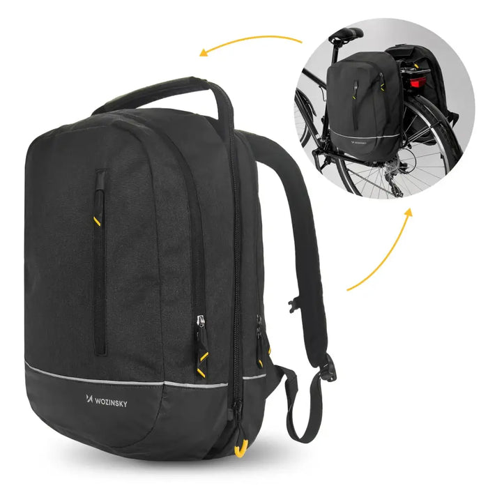 Wozinsky bicycle bag double backpack 2in1 30l black (WBB30BK) - Torby rowerowe<<<HurtelXML&&&Bags