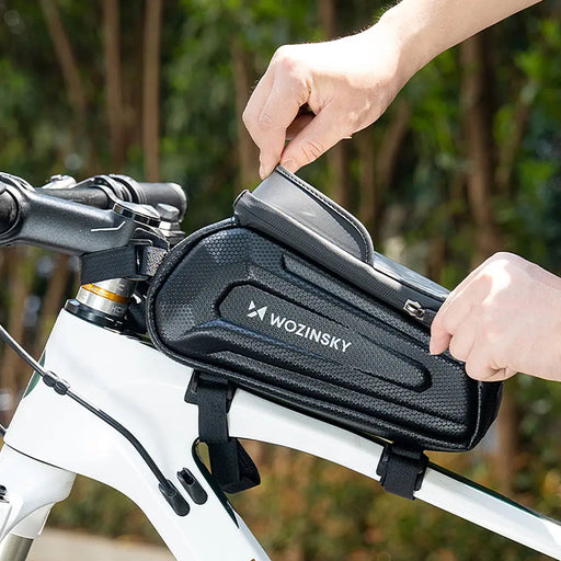 Wozinsky bicycle bag for the frame armored with a phone pocket 1.7 l - black - Sport products<<<HurtelXML