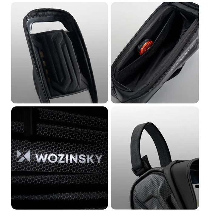 Wozinsky bicycle bag for the frame armored with a phone pocket 1.7 l - black - Sport products<<<HurtelXML