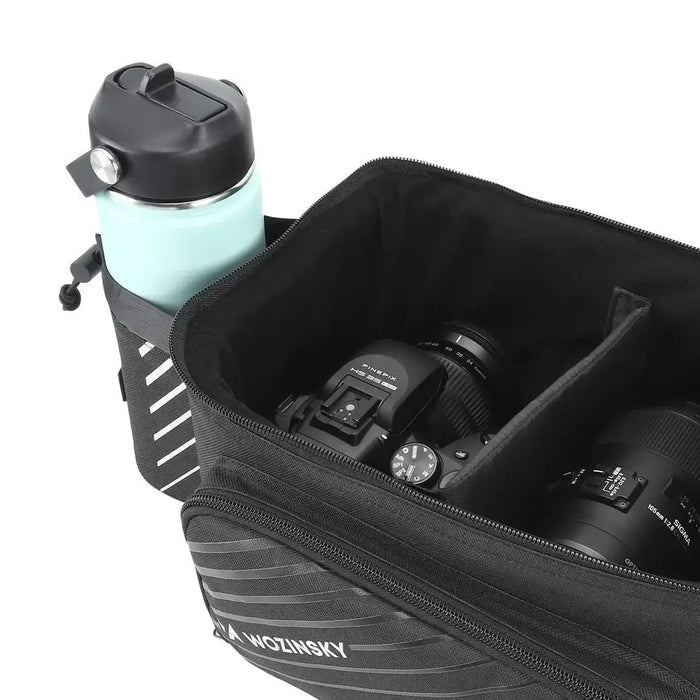 Wozinsky bike carrier bag with 9l shoulder strap (rain cover included) black (WBB22BK) - Torby rowerowe<<<HurtelXML