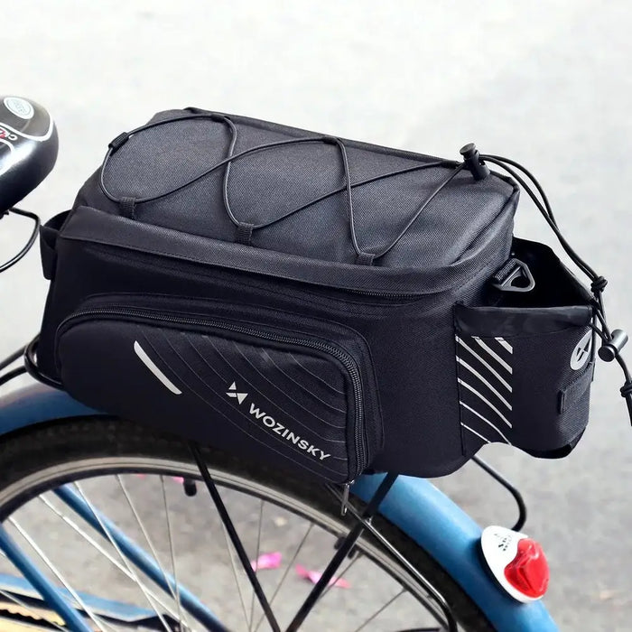 Wozinsky bike carrier bag with 9l shoulder strap (rain cover included) black (WBB22BK) - Torby rowerowe<<<HurtelXML
